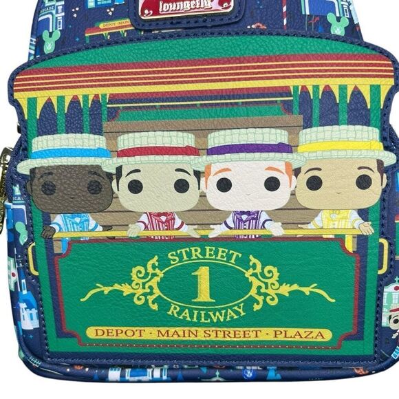 NEW Loungefly Disney Parks Dapper Dan AOP Mini Backpack
